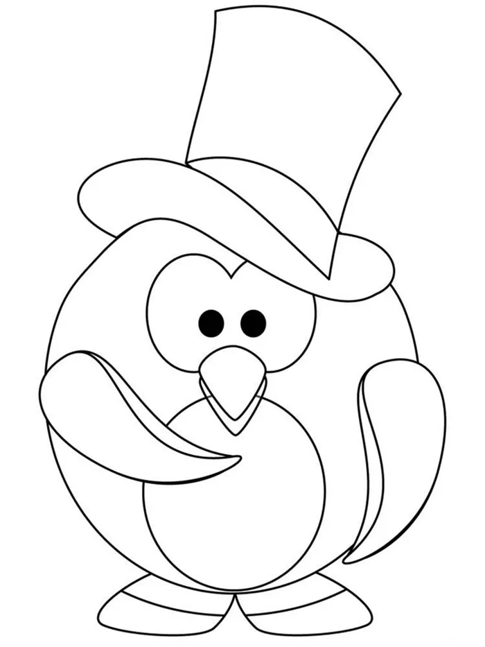 cartoon penguin coloring pages