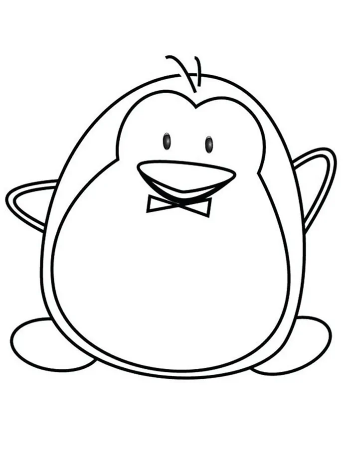 cute baby penguin coloring sheet