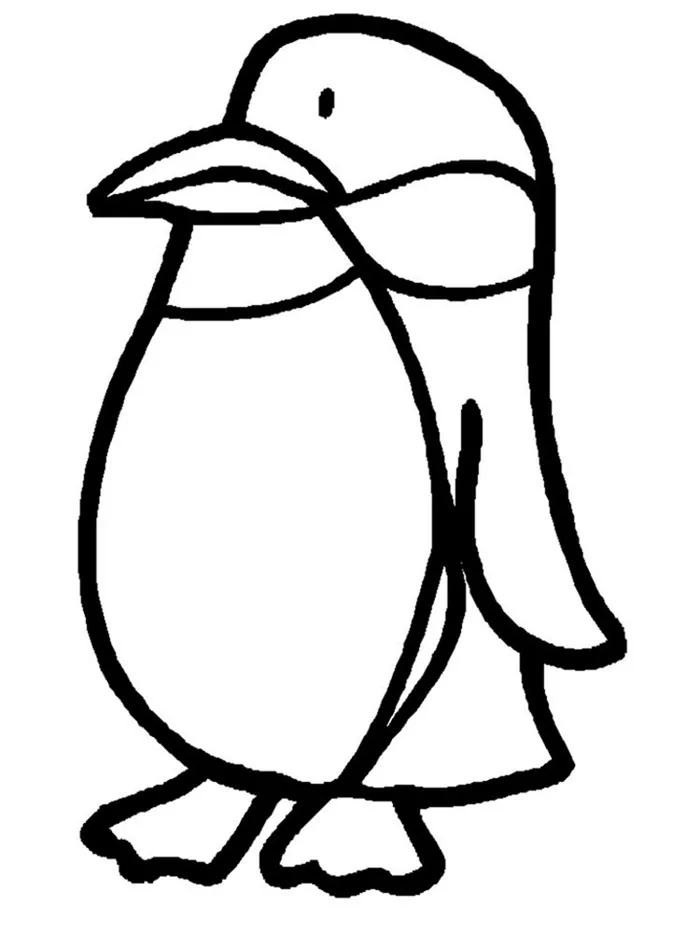 easy penguin image to color