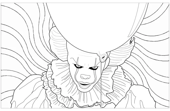 pennywise the clown coloring pages