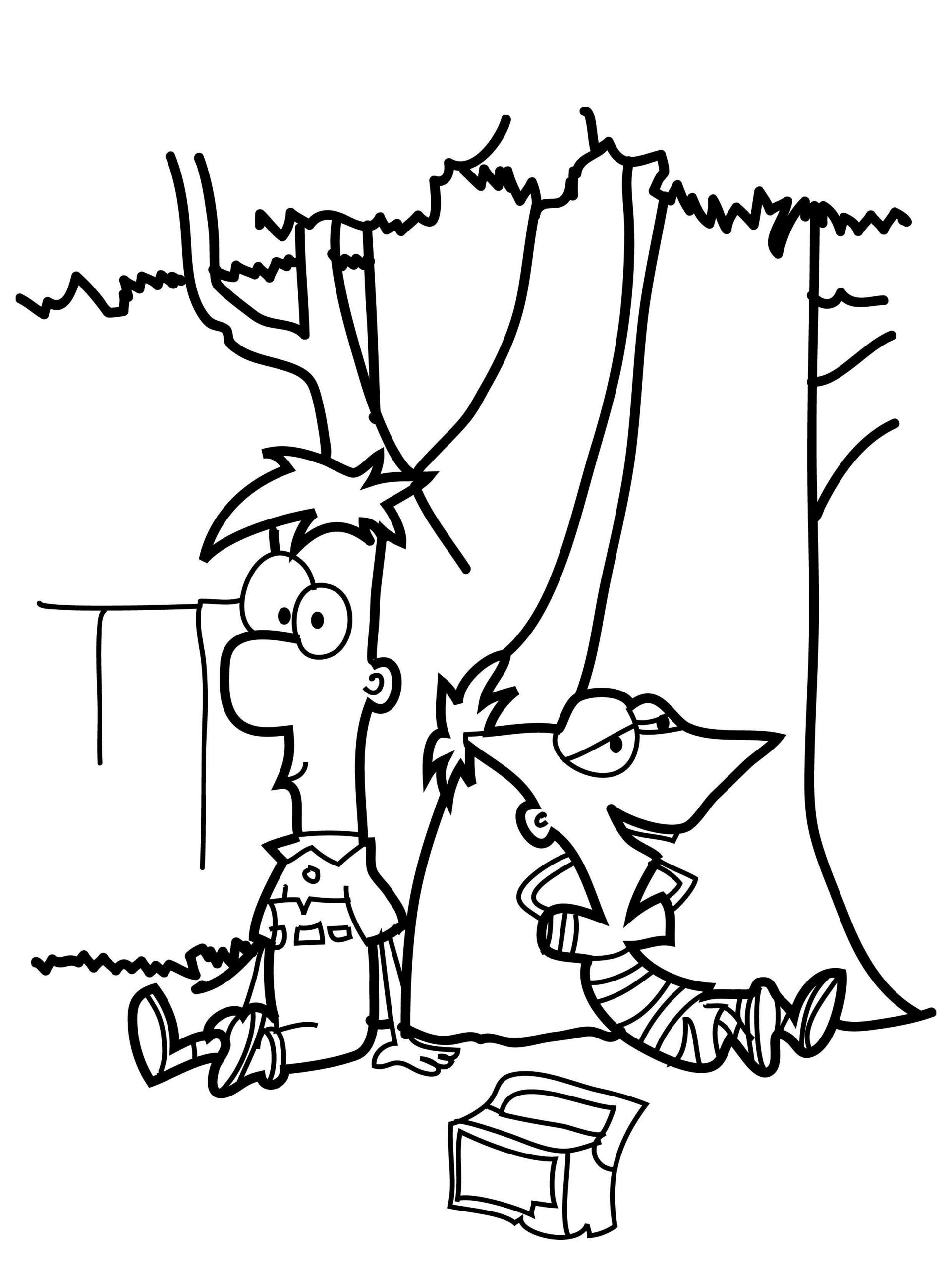 phineas and ferb coloring pages