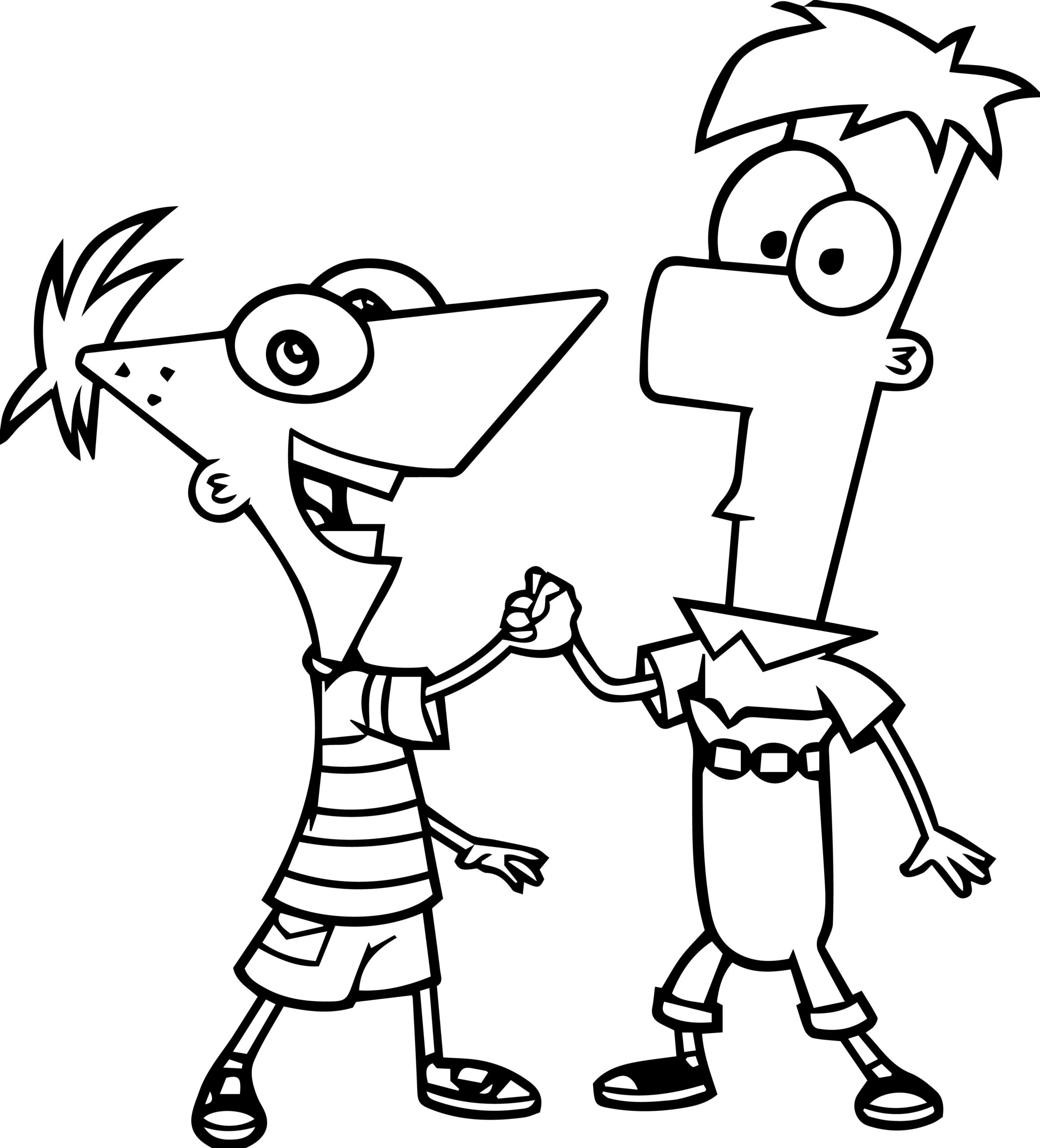 phineas and ferb perry coloring pages