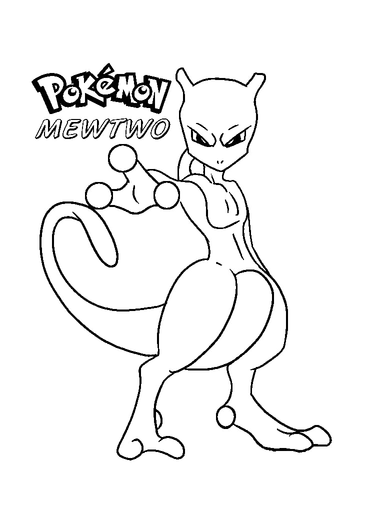 pokemon mewtwo coloring pages