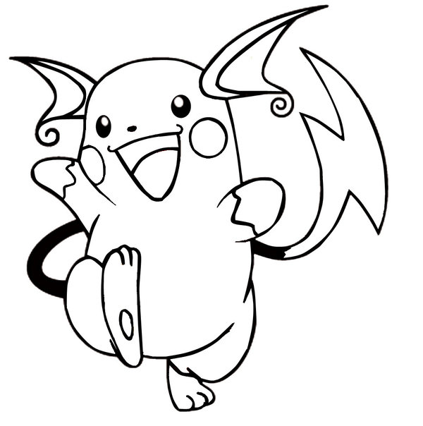 pokemon raichu coloring pages