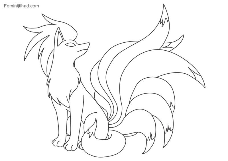 pokemon vulpix coloring pages free download