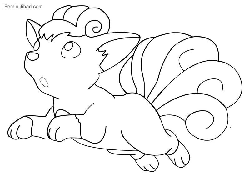 pokemon vulpix coloring pages