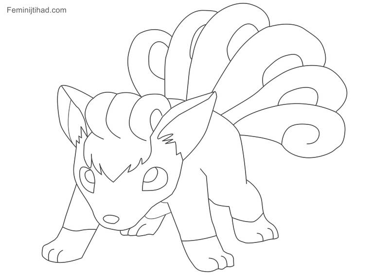 pokemon vulpix tribute coloring pages