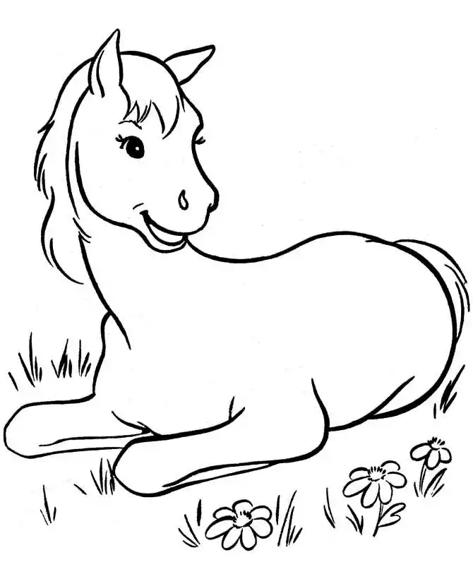 cute pony coloring page