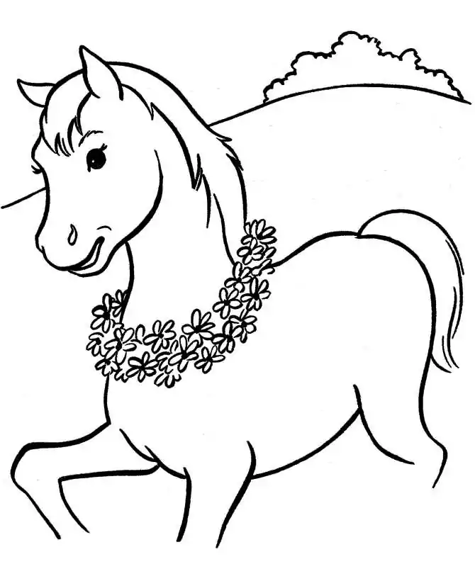 winning pony coloring page