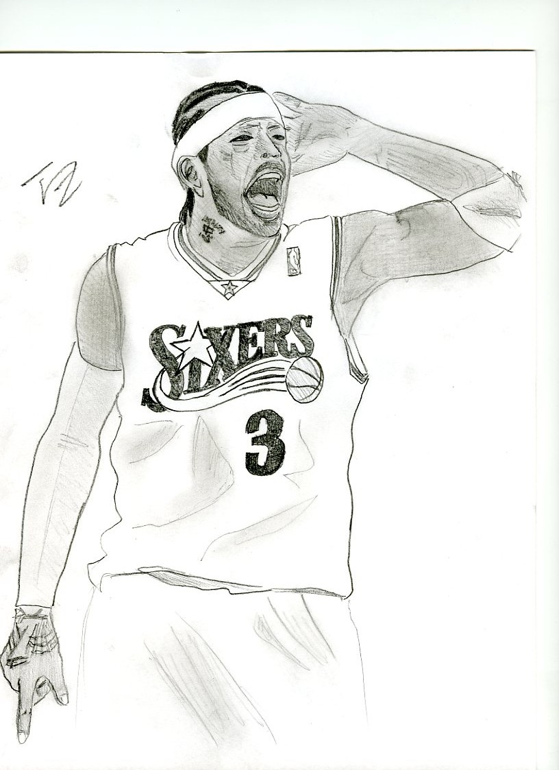 printable allen iverson coloring pages