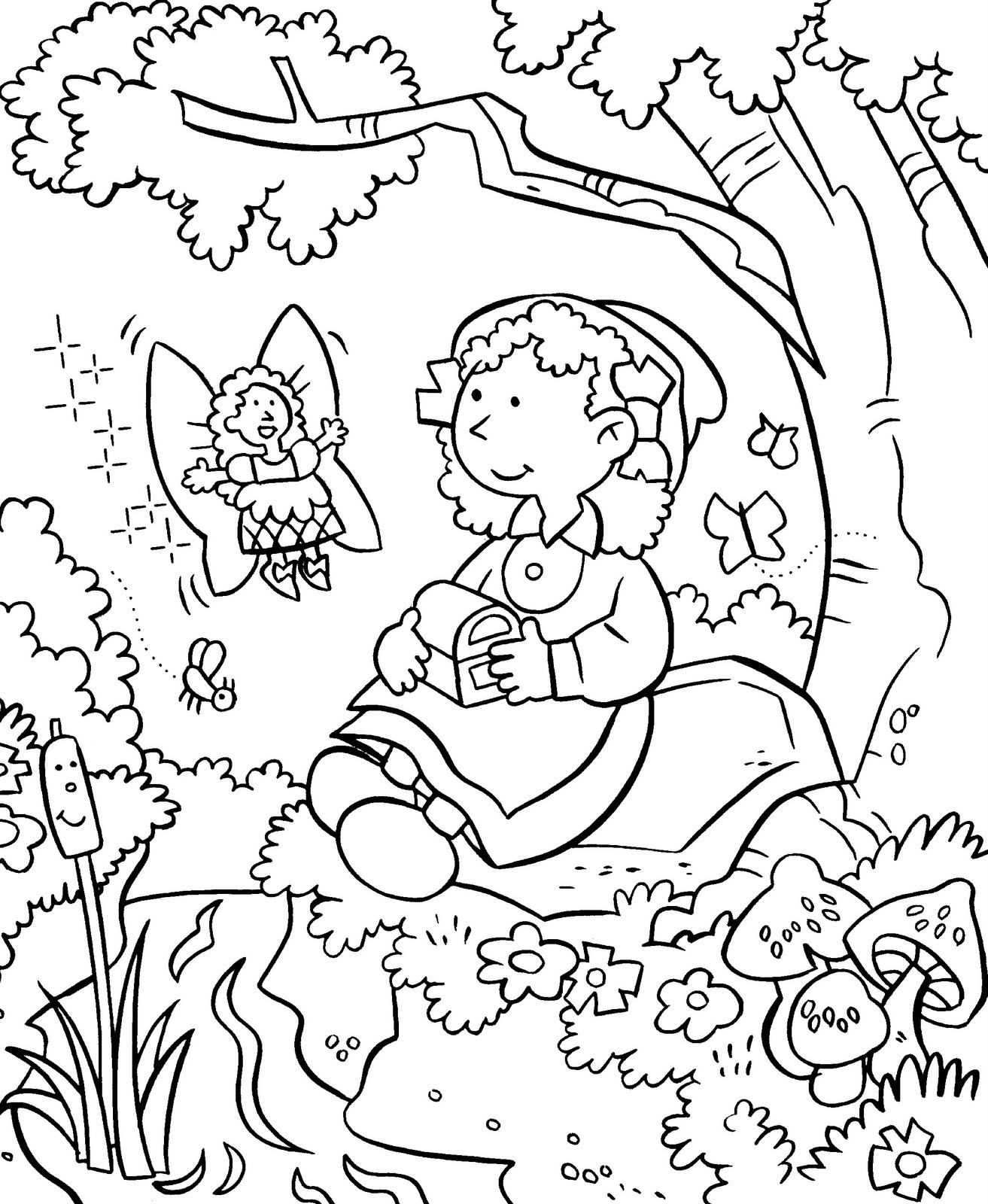 fairy garden coloring pages