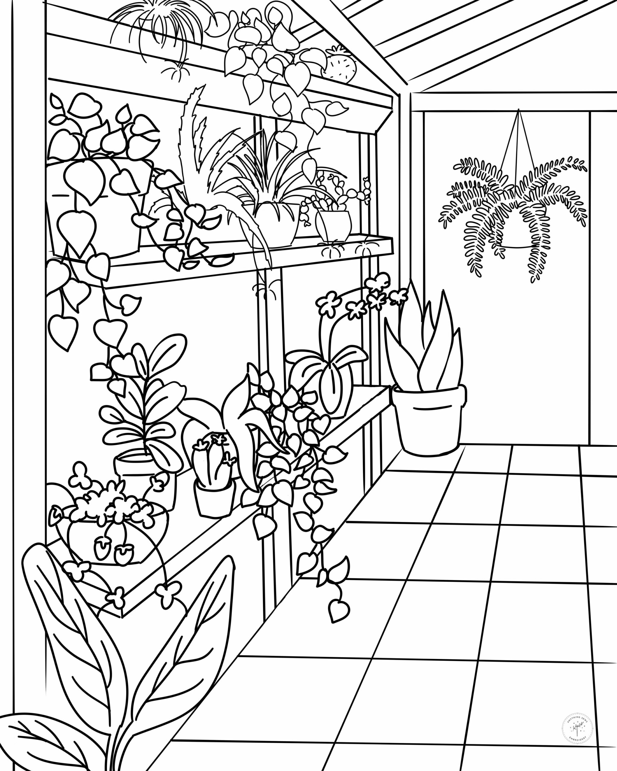 flower garden coloring pages