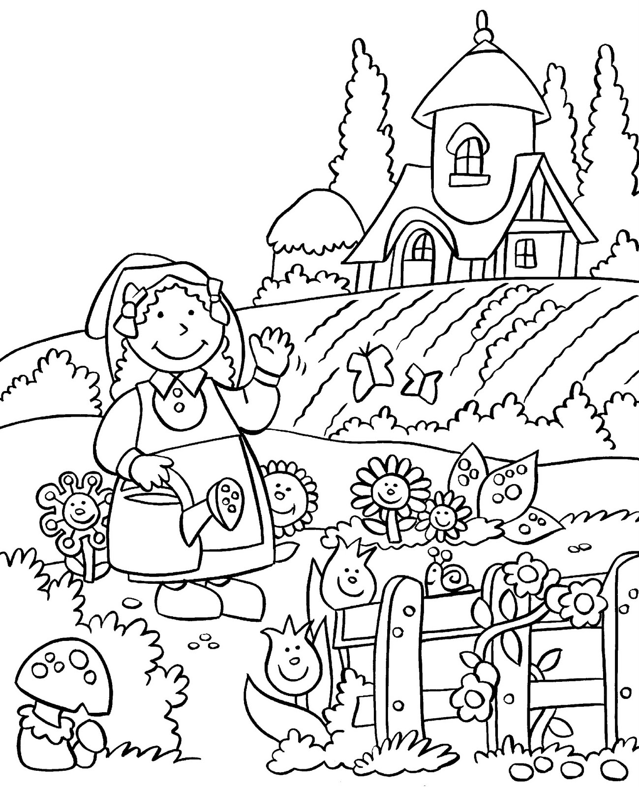 garden coloring pages