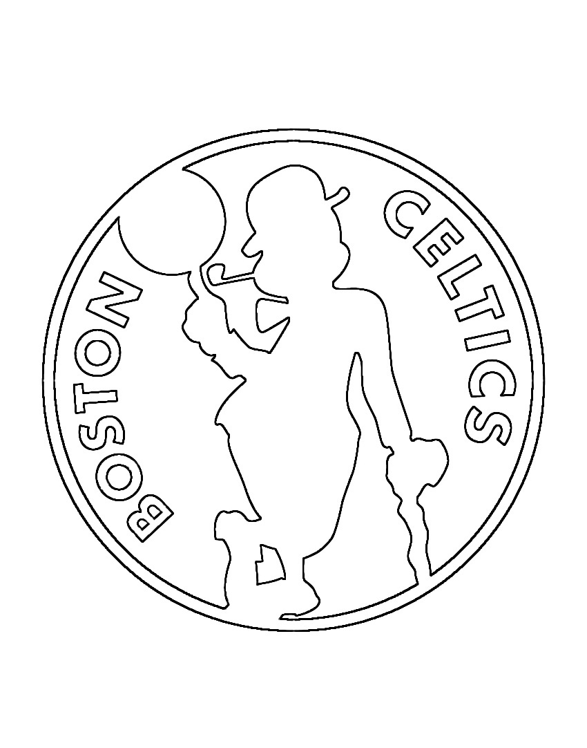 nba boston celtics logo 02 coloring page