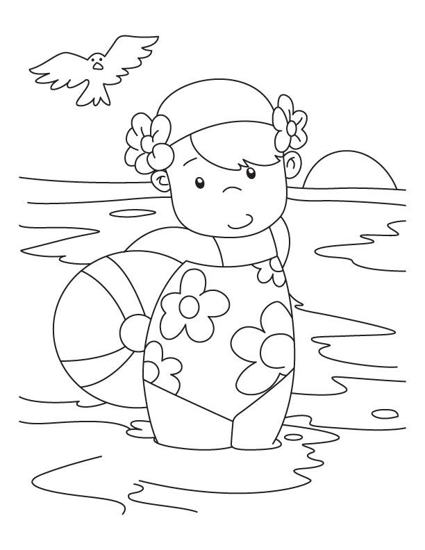 printable coloring pages beach