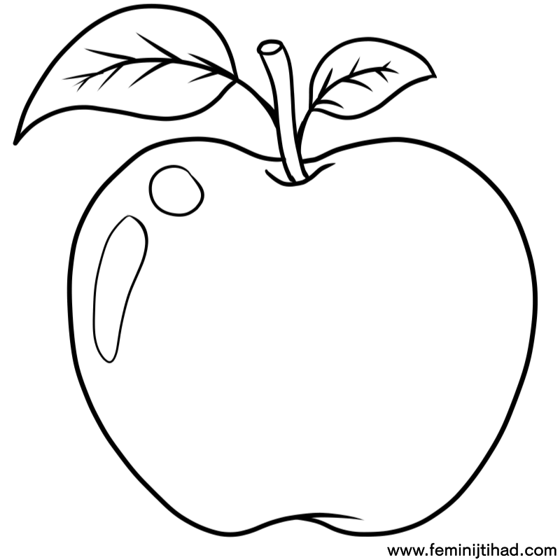 printable coloring pages of apple