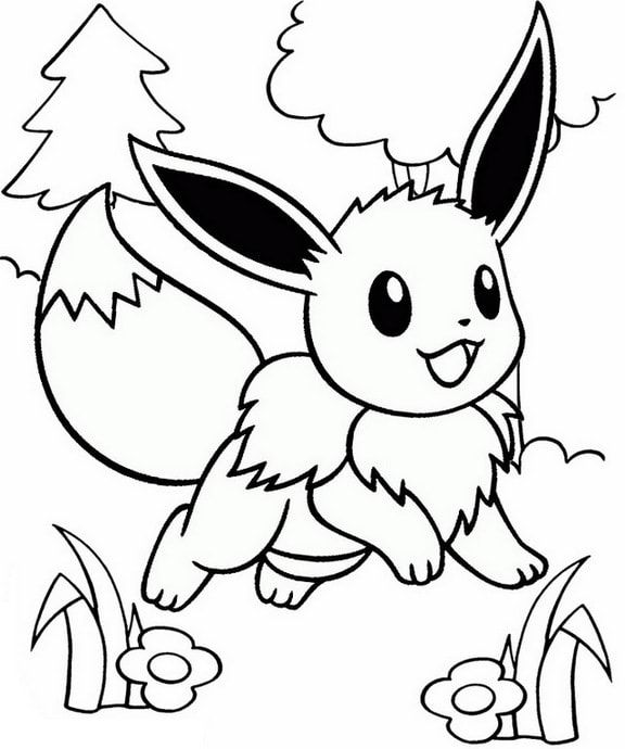 eevee coloring pages