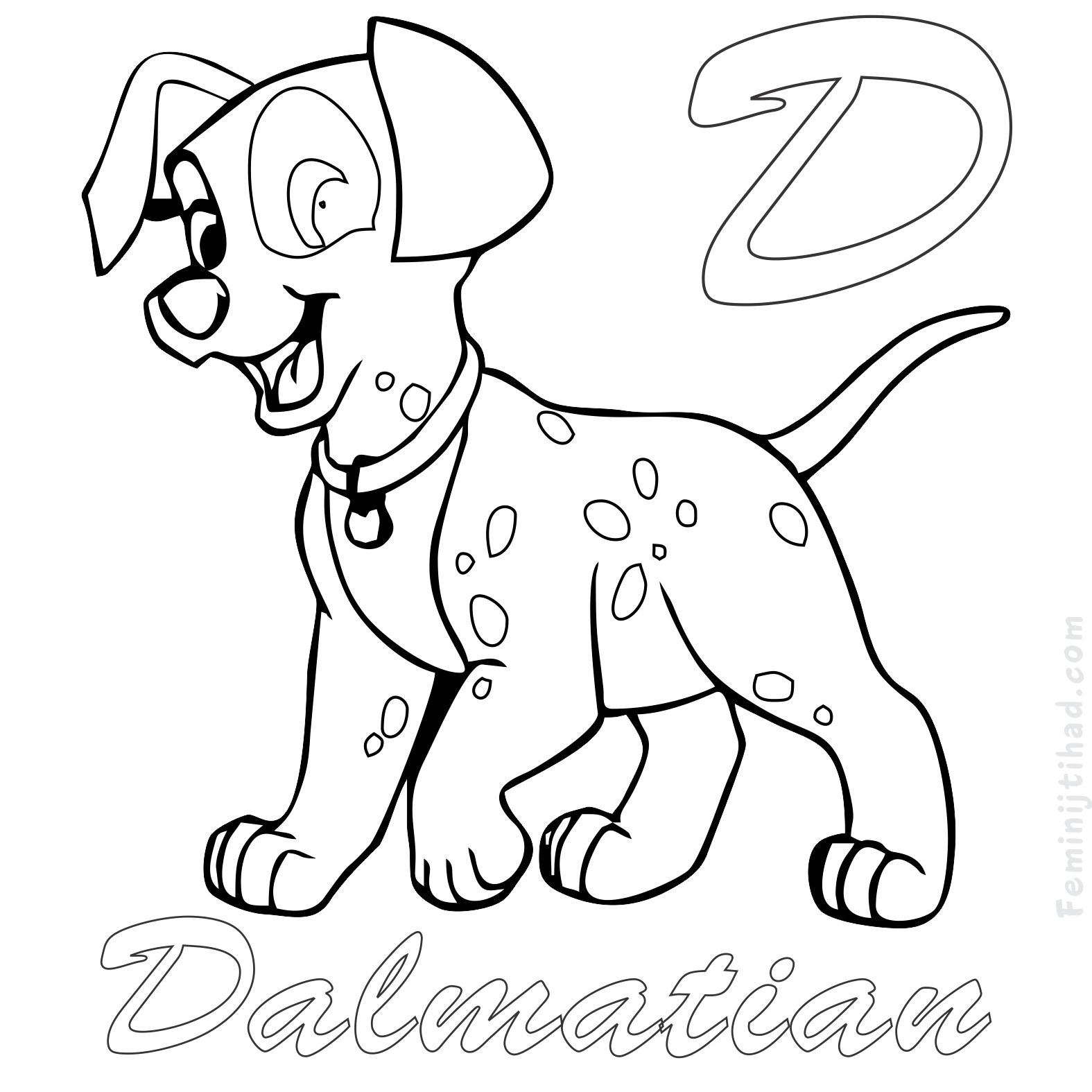 printable dalmatian coloring pages