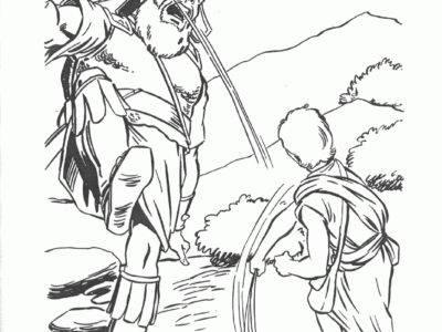 bible coloring pages david and goliath