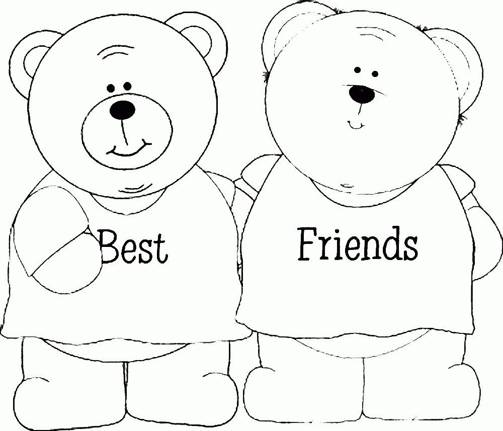 free friendship coloring pages