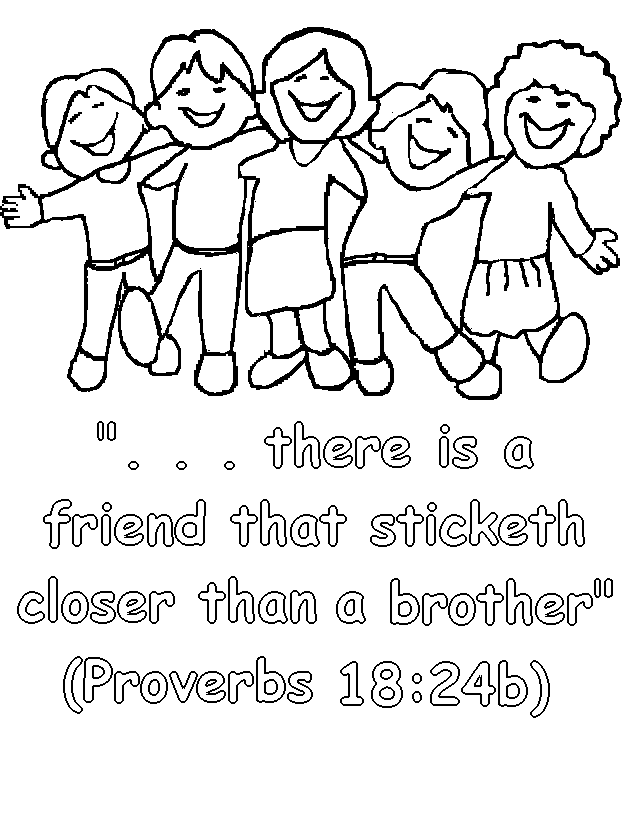 friendship coloring pages sunday school