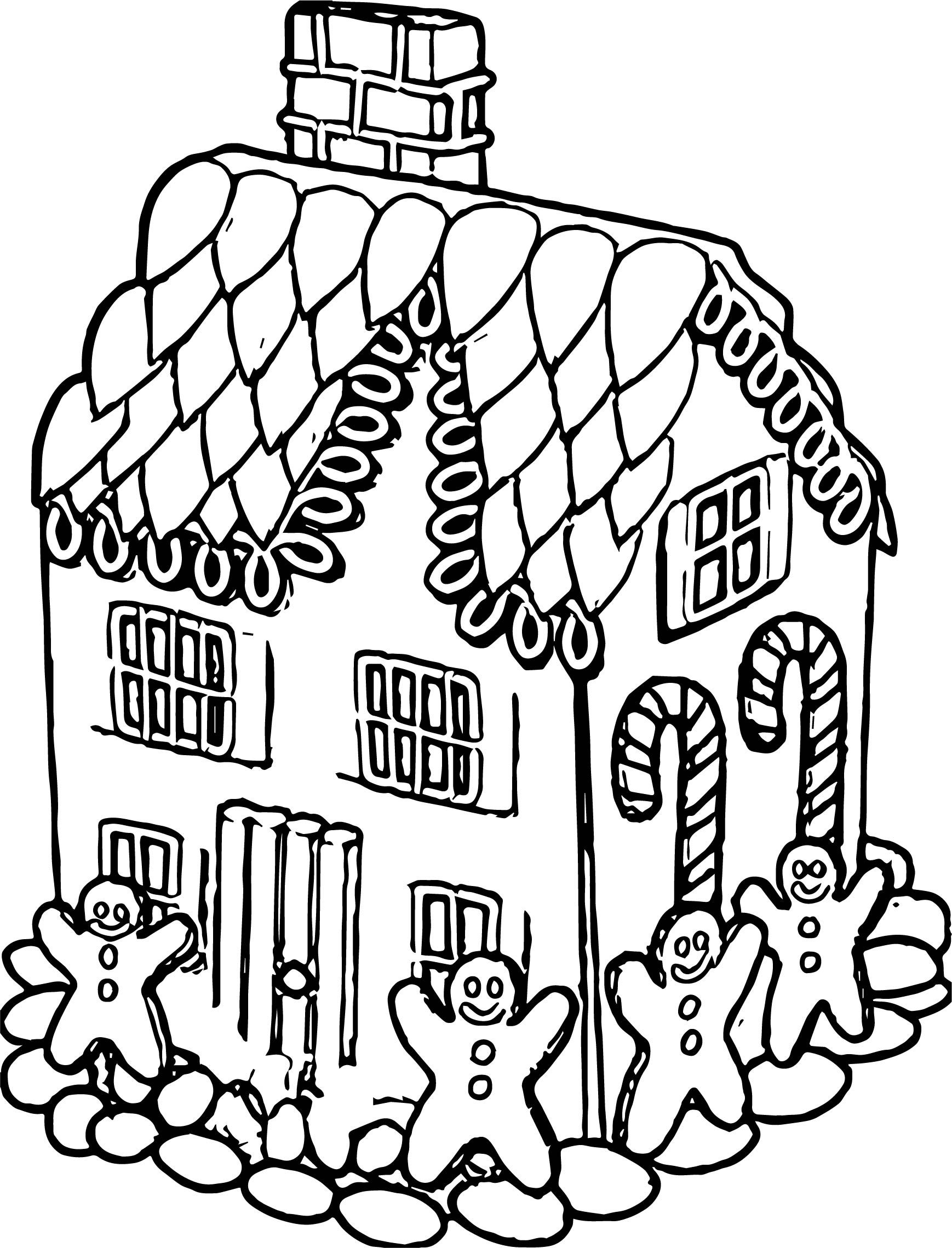 christmas coloring pages gingerbread house