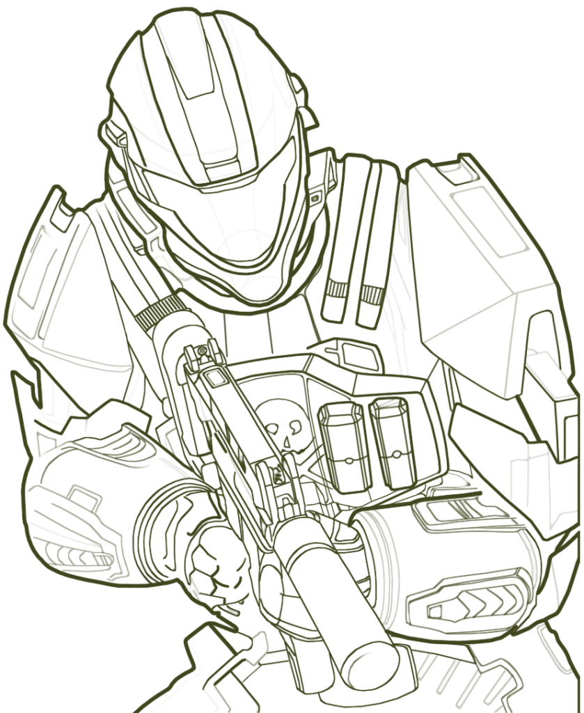 halo coloring pages