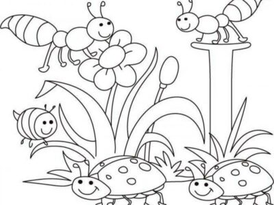 free preschool insect coloring pages