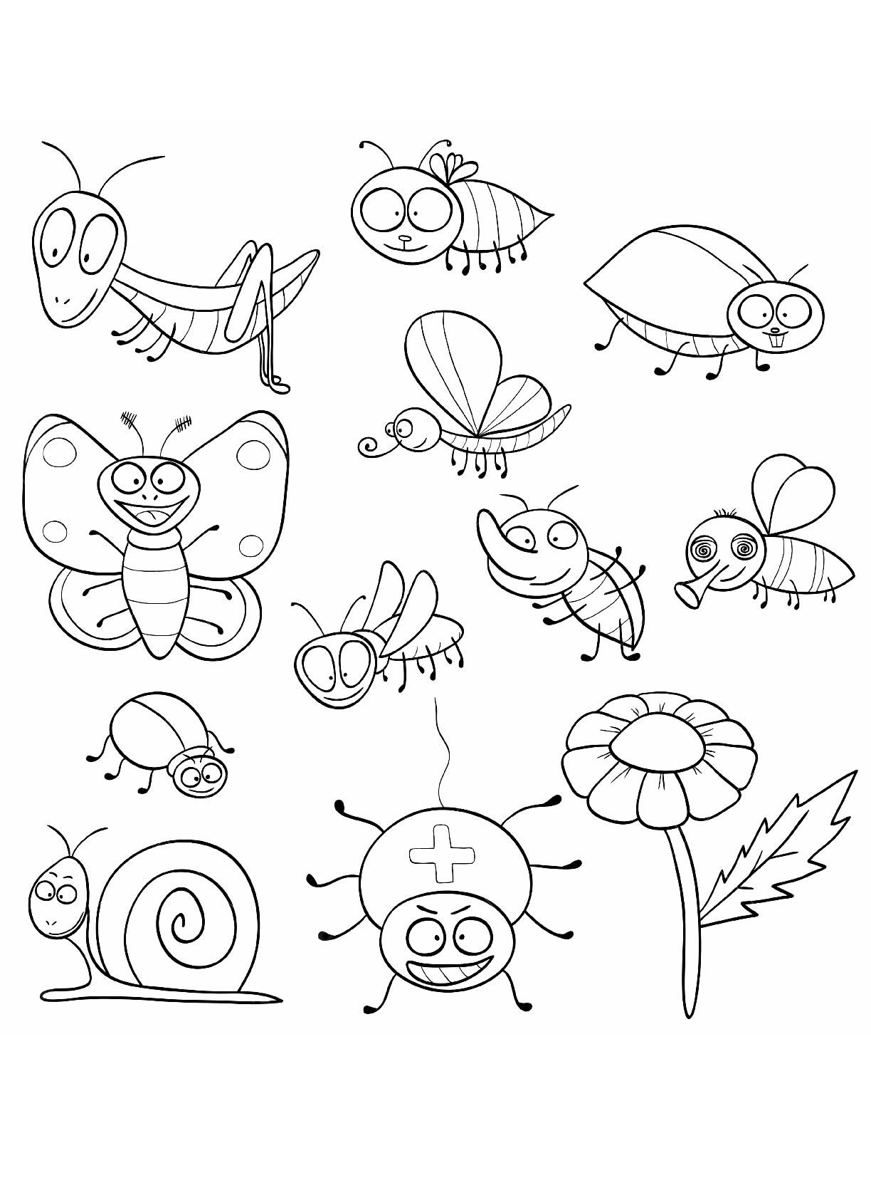 insect coloring pages