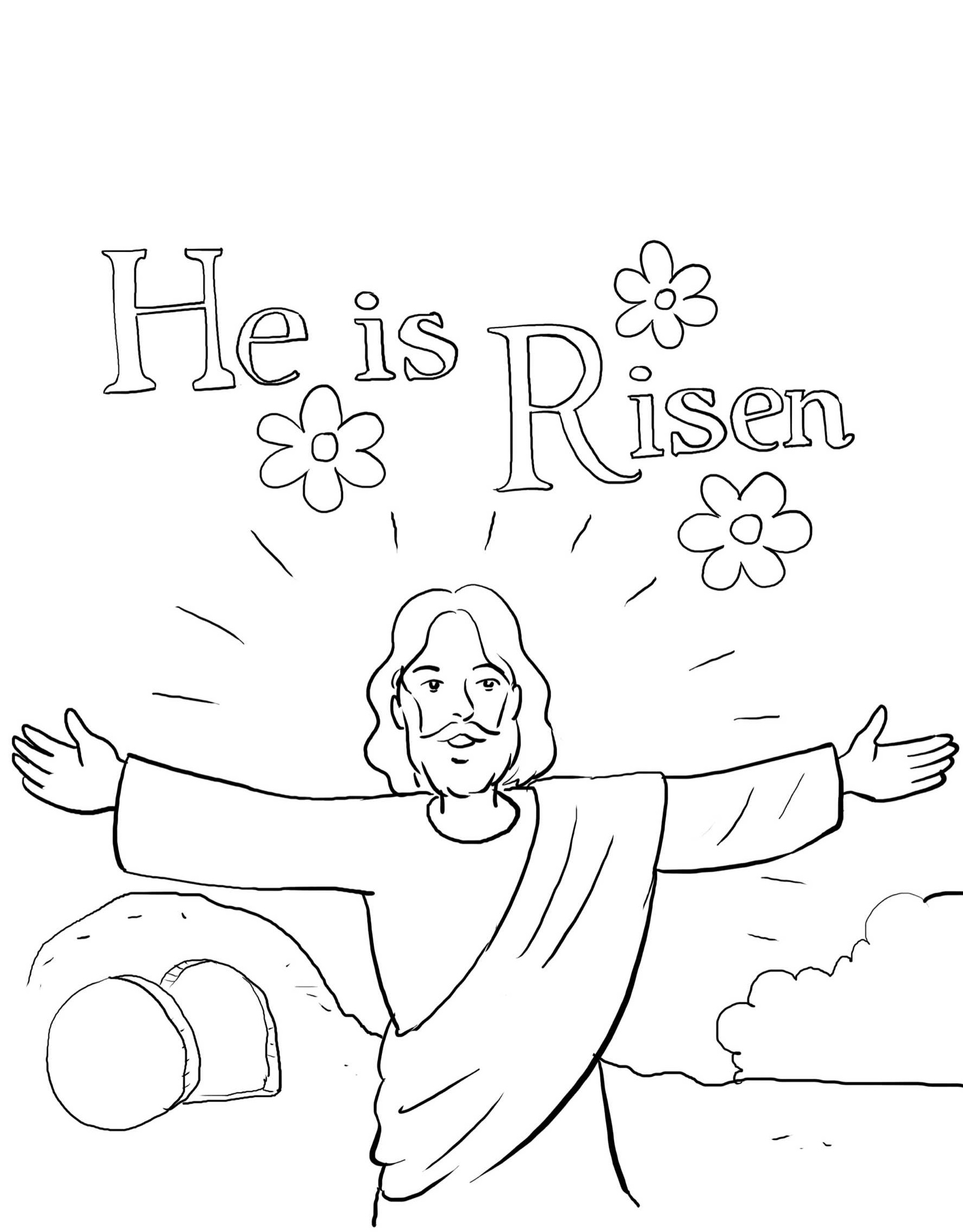 jesus easter coloring pages