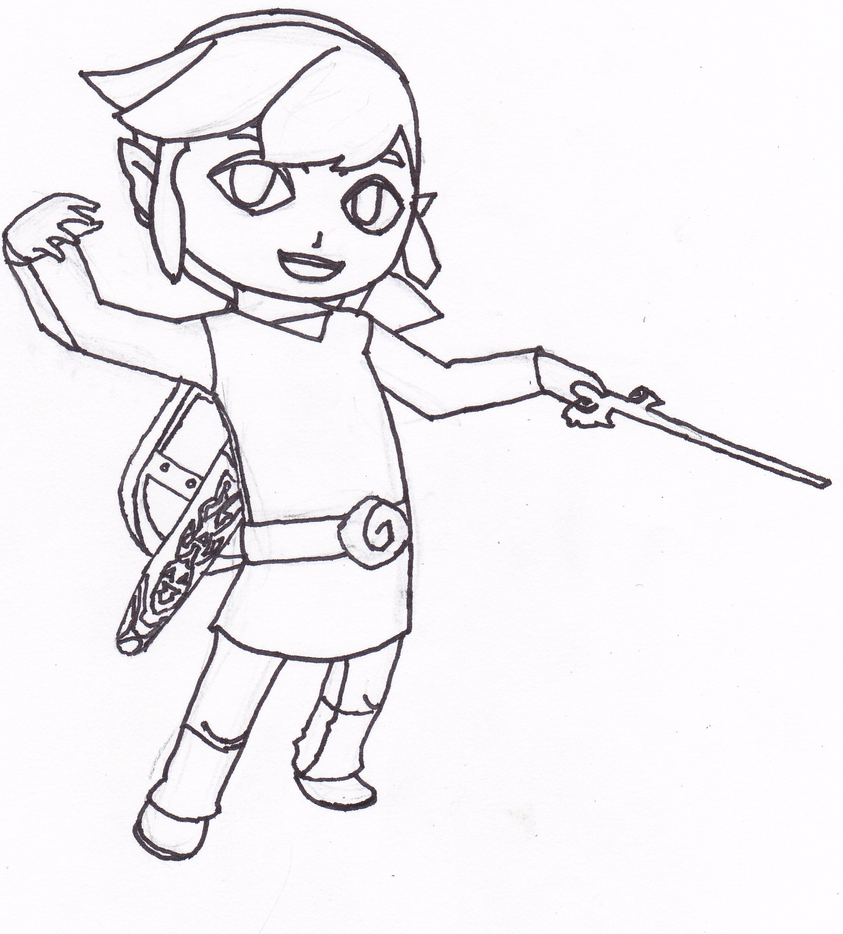 link legend of zelda coloring pages