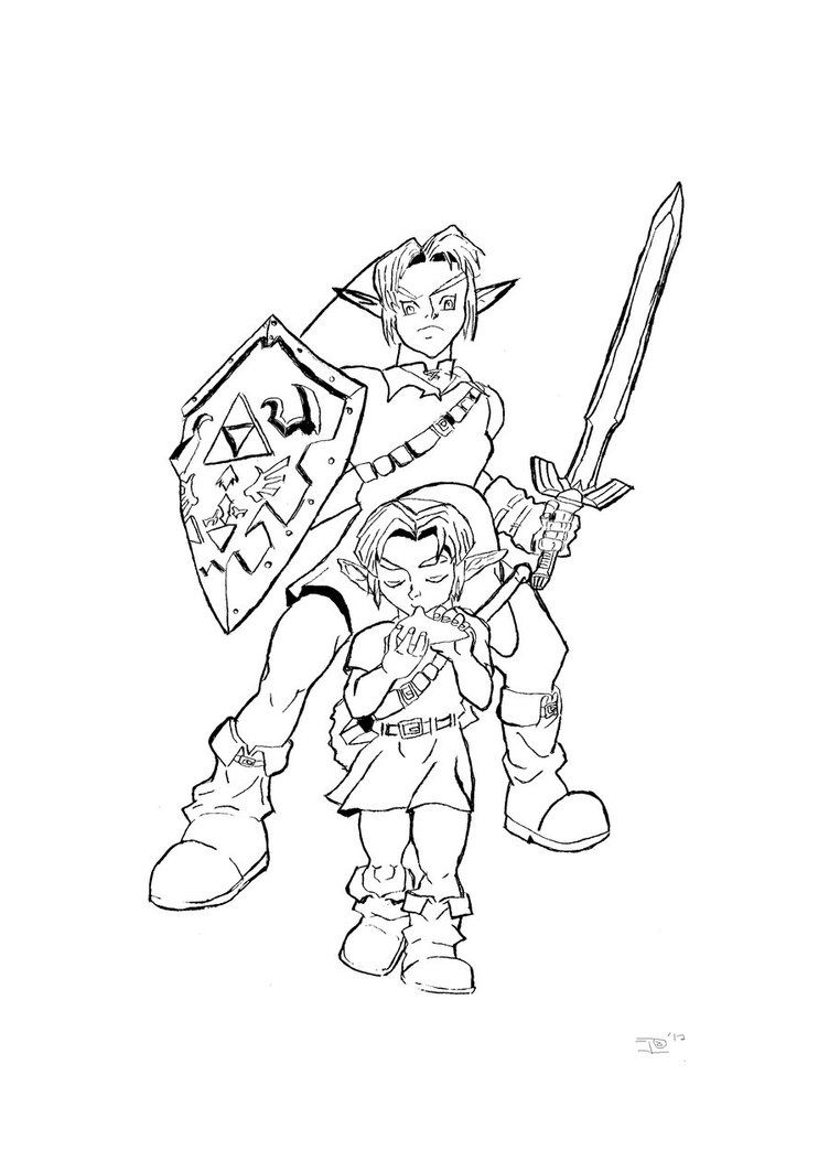 link zelda coloring pages