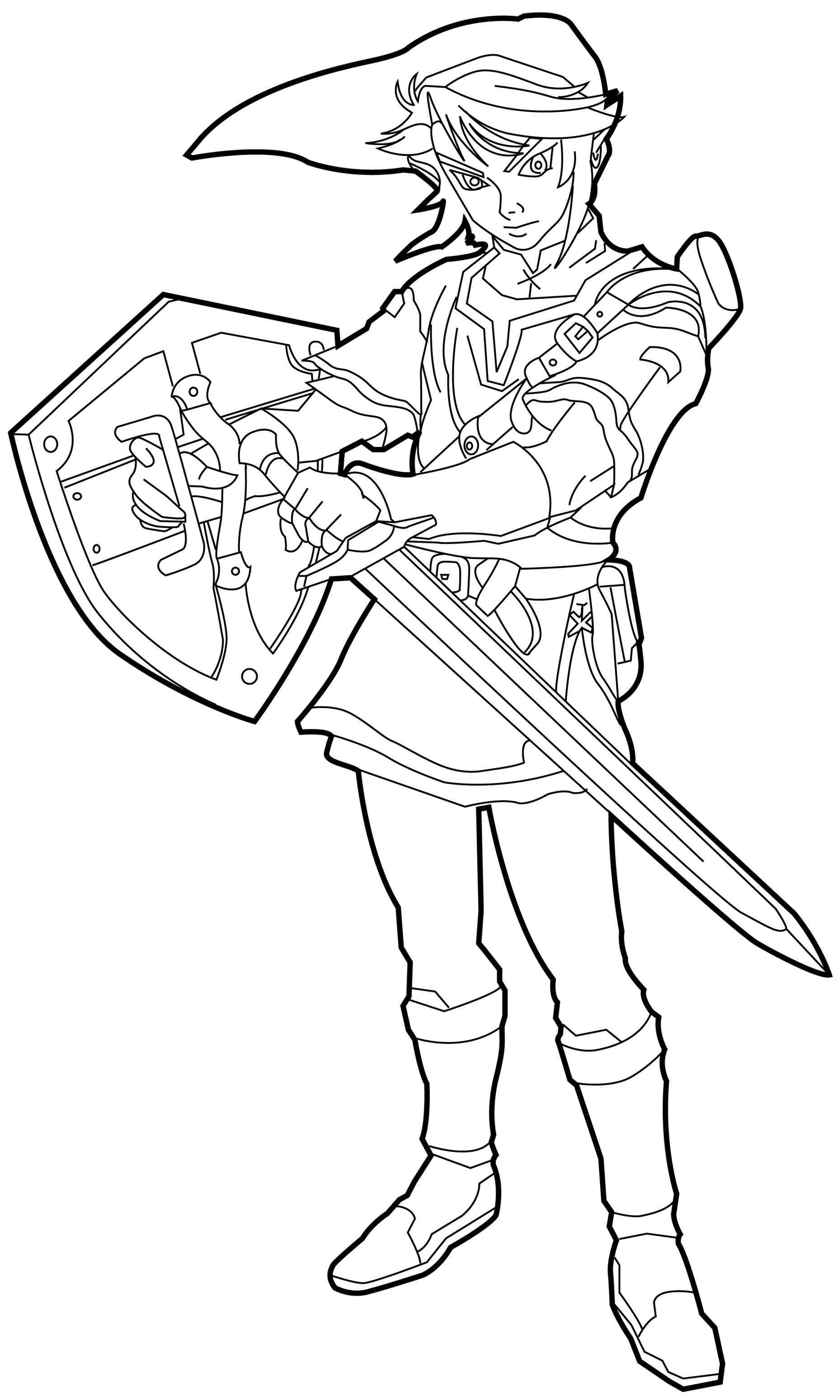 super smash bros coloring pages link