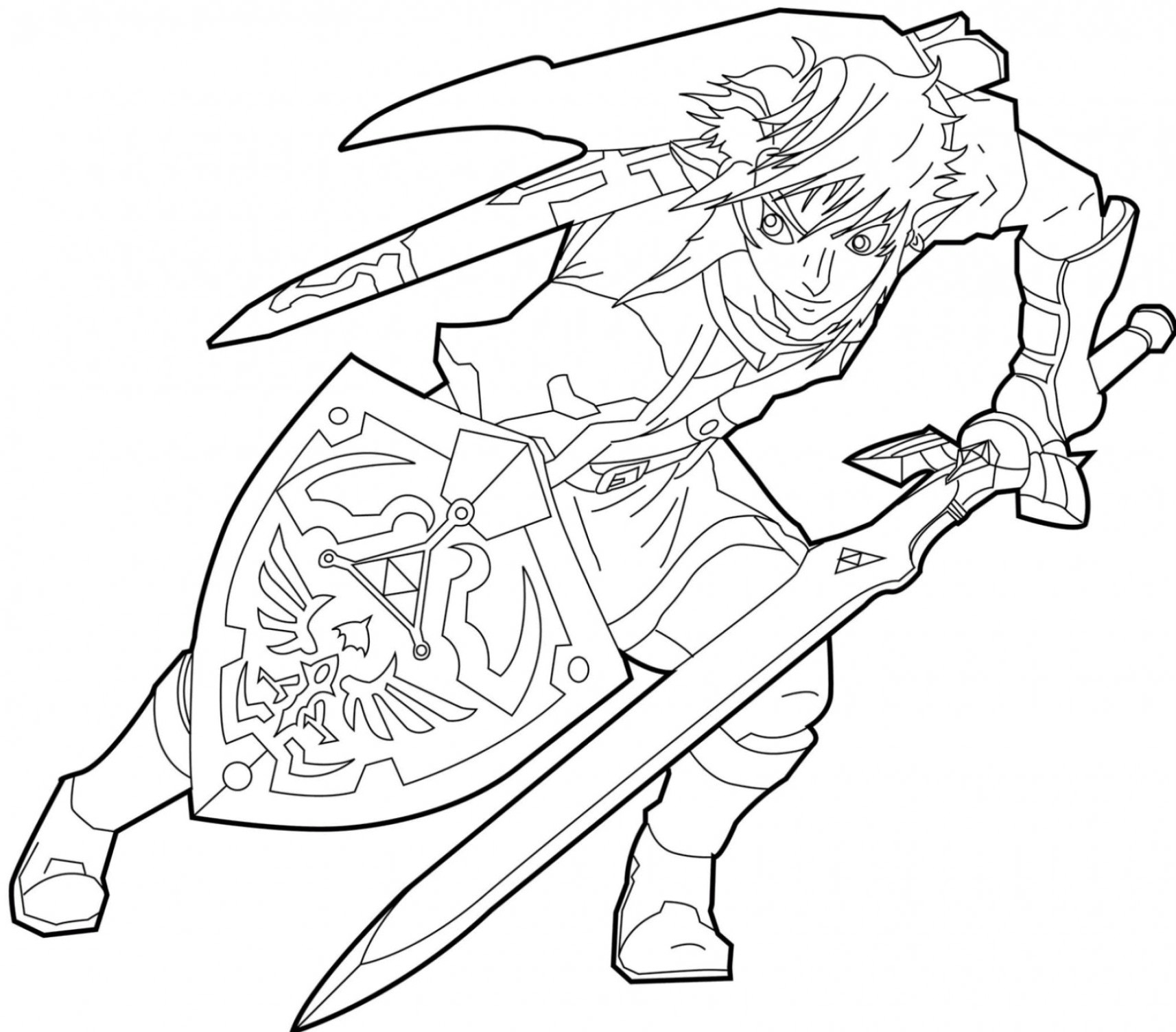 zelda link coloring pages