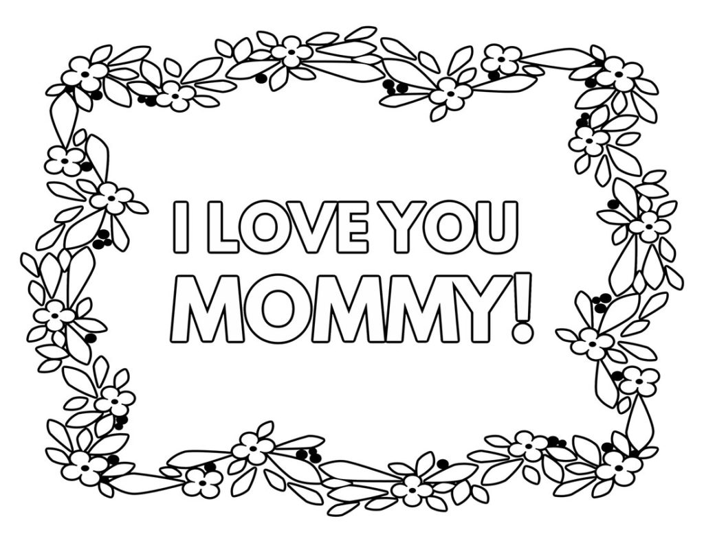 i love mom coloring pages