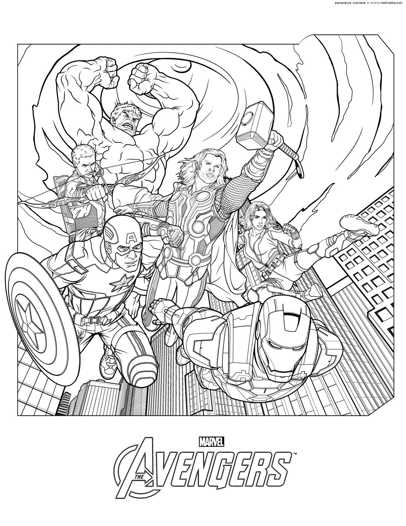 marvel avengers coloring pages