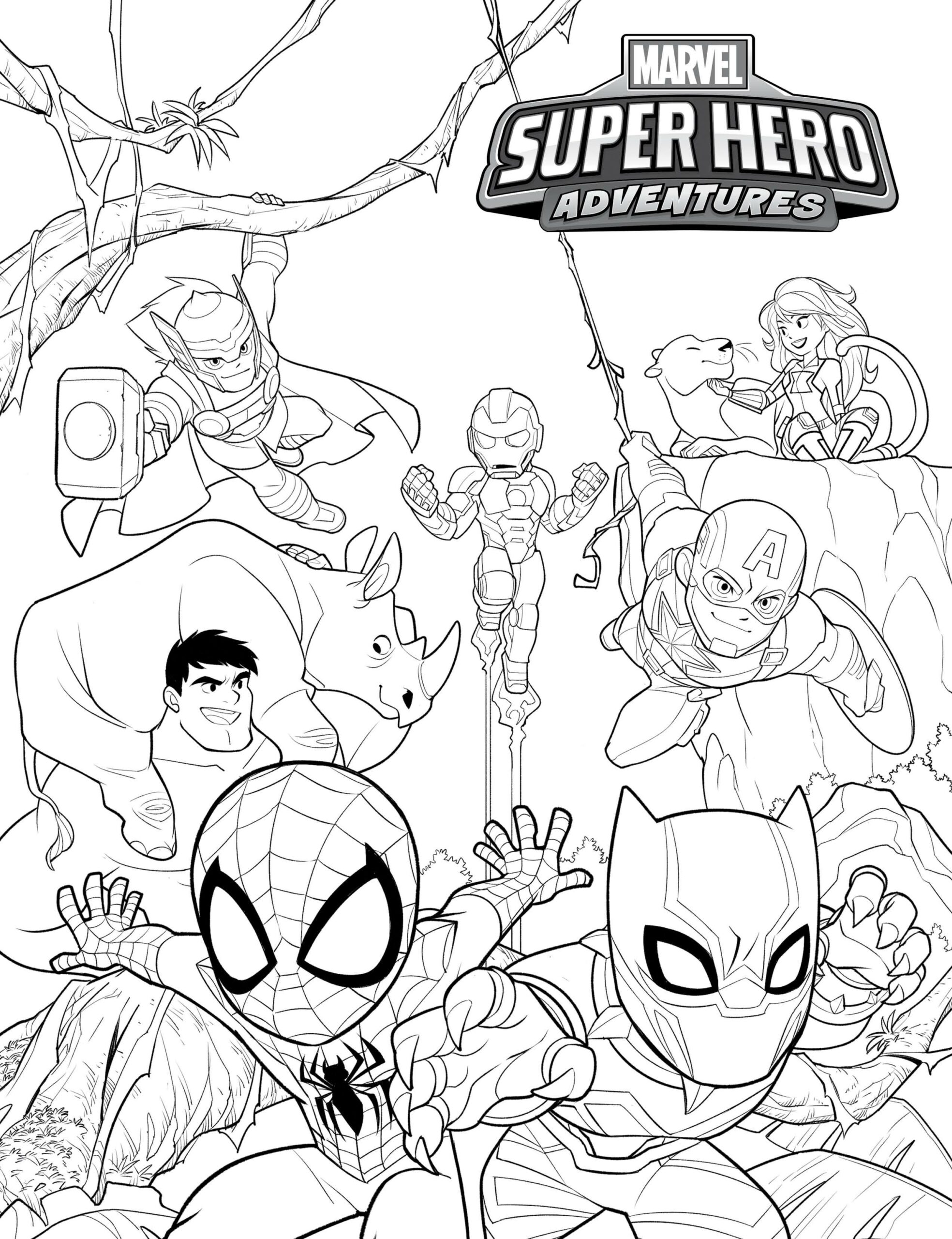 marvel superhero coloring pages