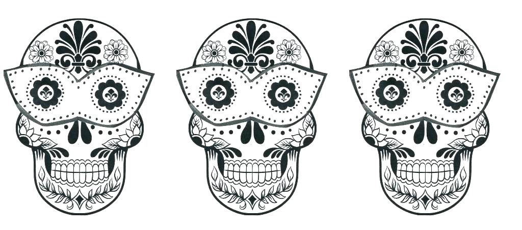 printable sugar skull coloring pages