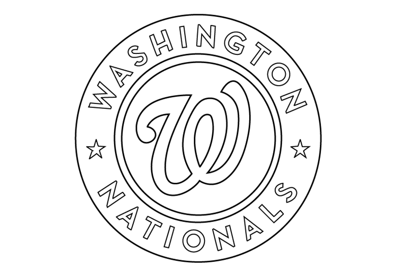 printable washington nationals coloring pages