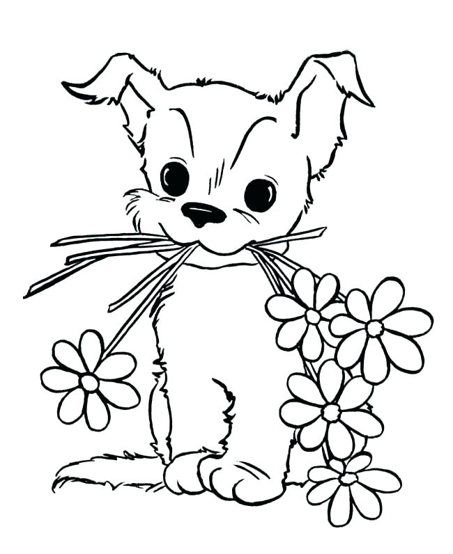 puppy coloring pages pdf