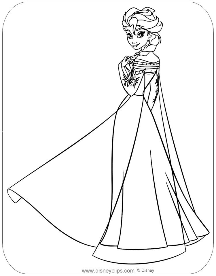 queen elsa coloring pages