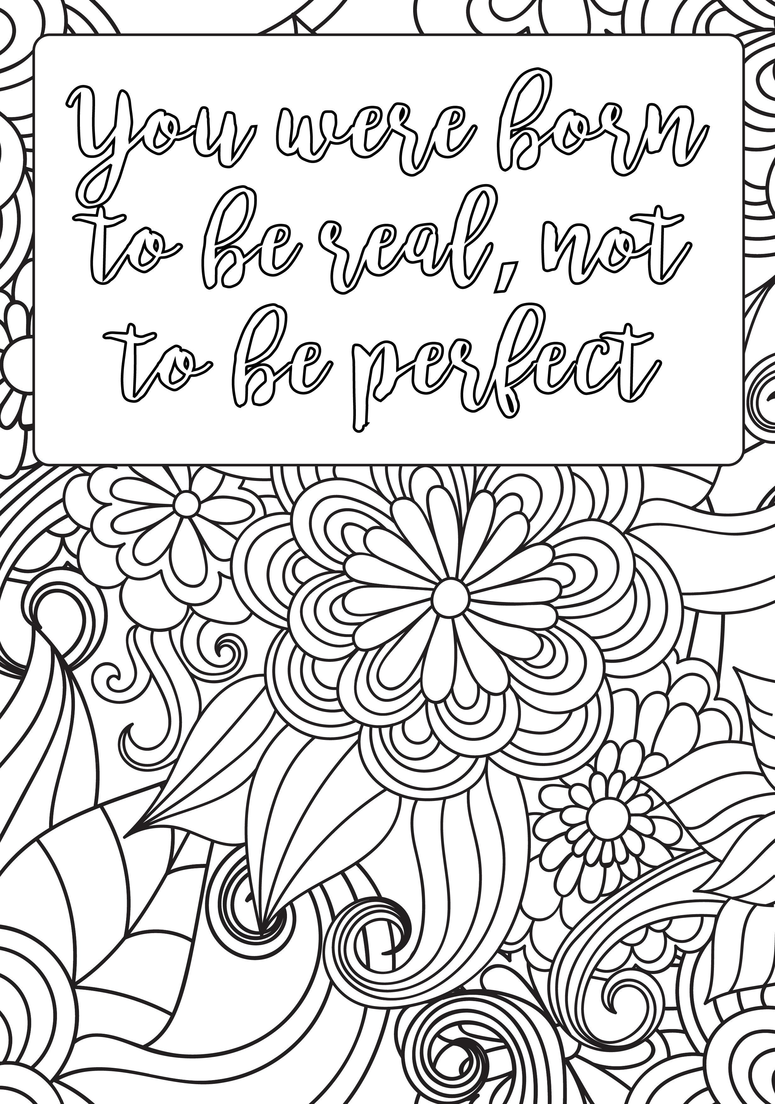 quote coloring pages mandala