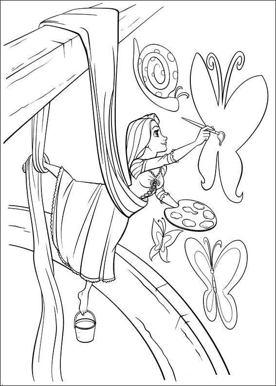 rapunzel coloring pages free printable