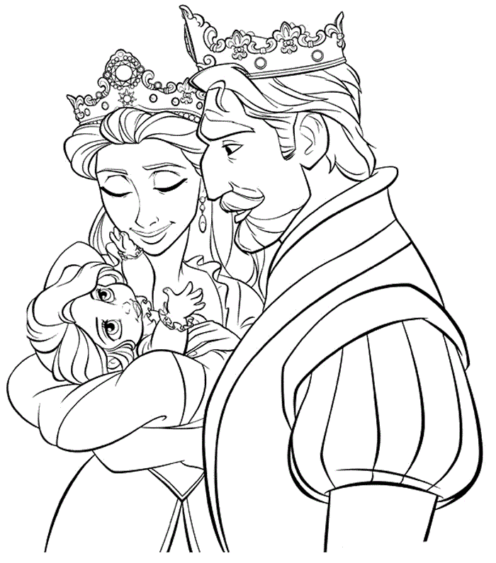 rapunzel coloring pages free