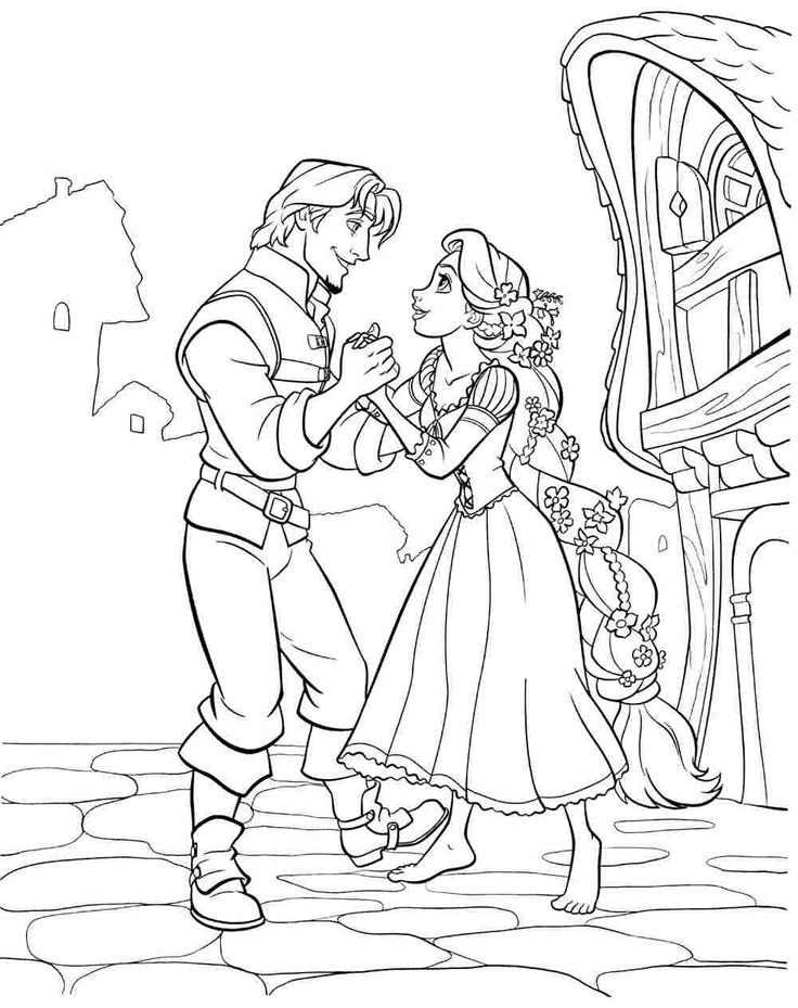 rapunzel coloring pages online