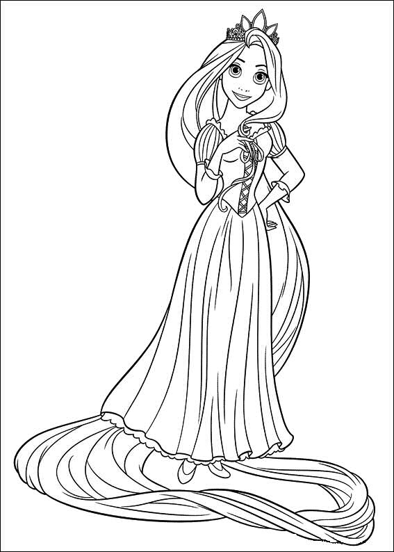 rapunzel coloring pages printable