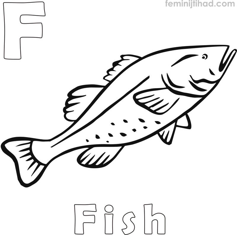 realistic fish coloring pages