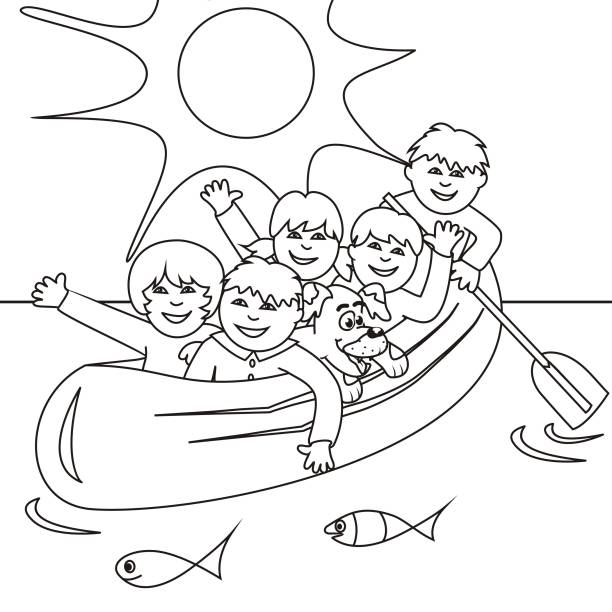 rowing coloring pages for kids