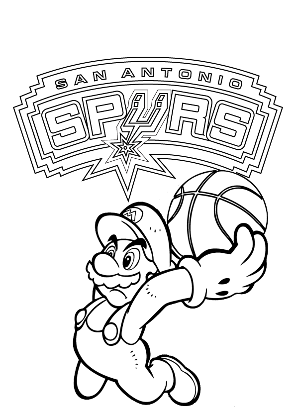 san antonio spurs coloring pages for kids