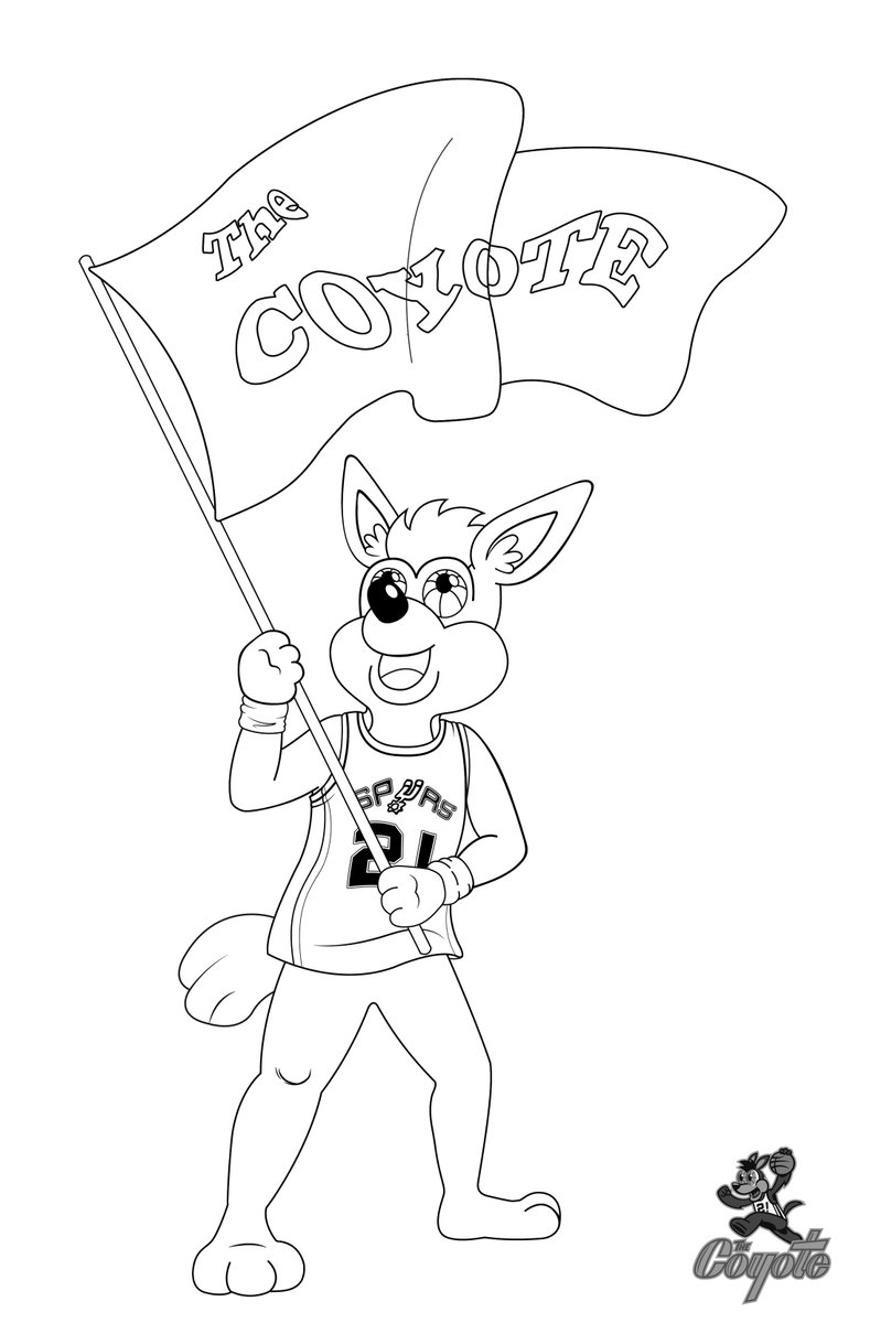 san antonio spurs mascot coloring pages